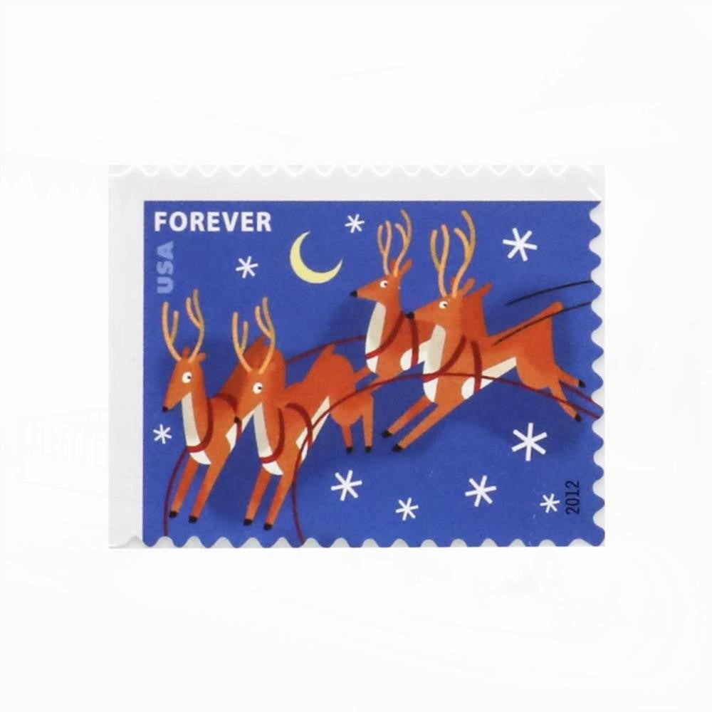 2012 First-Class Forever Stamp - Contemporary Christmas: Reindeer in Flight