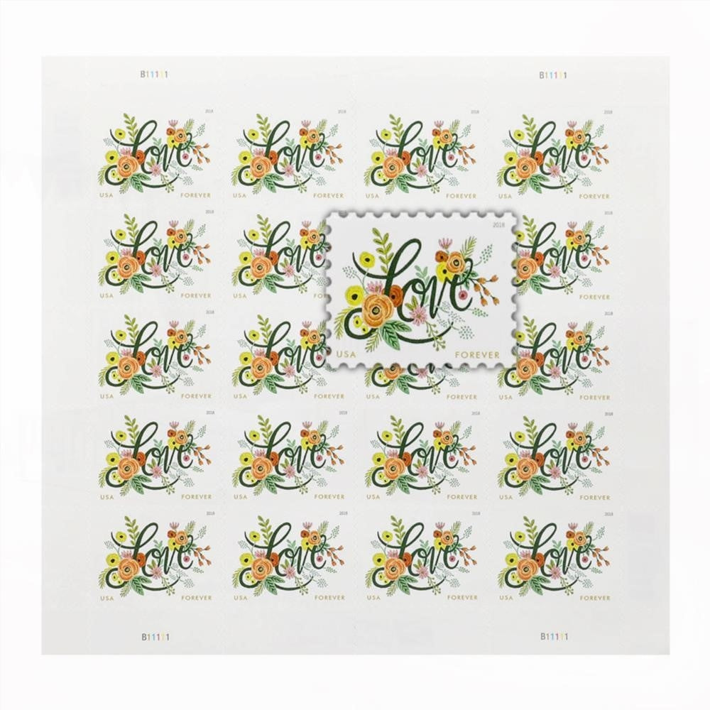 2018 US Wedding Love Flourishes Forever Postage Stamps