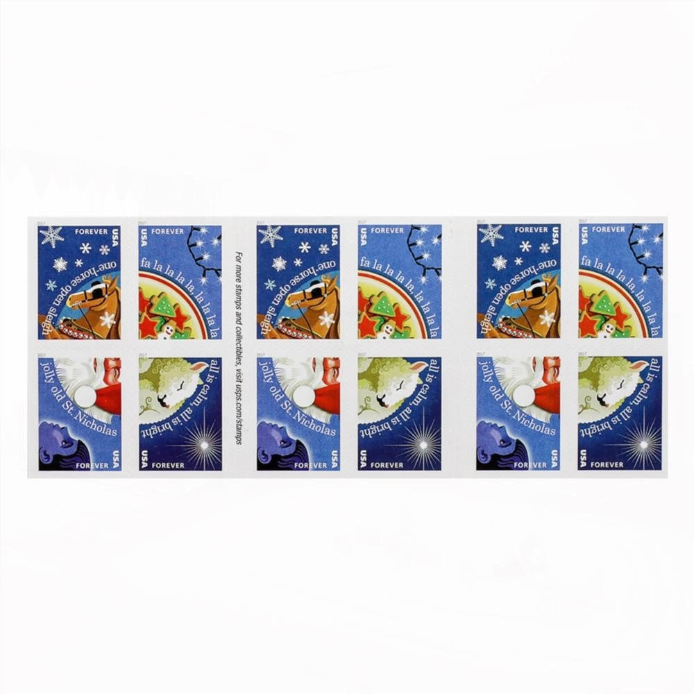 2017 US Forever Stamps Christmas Carols Booklet
