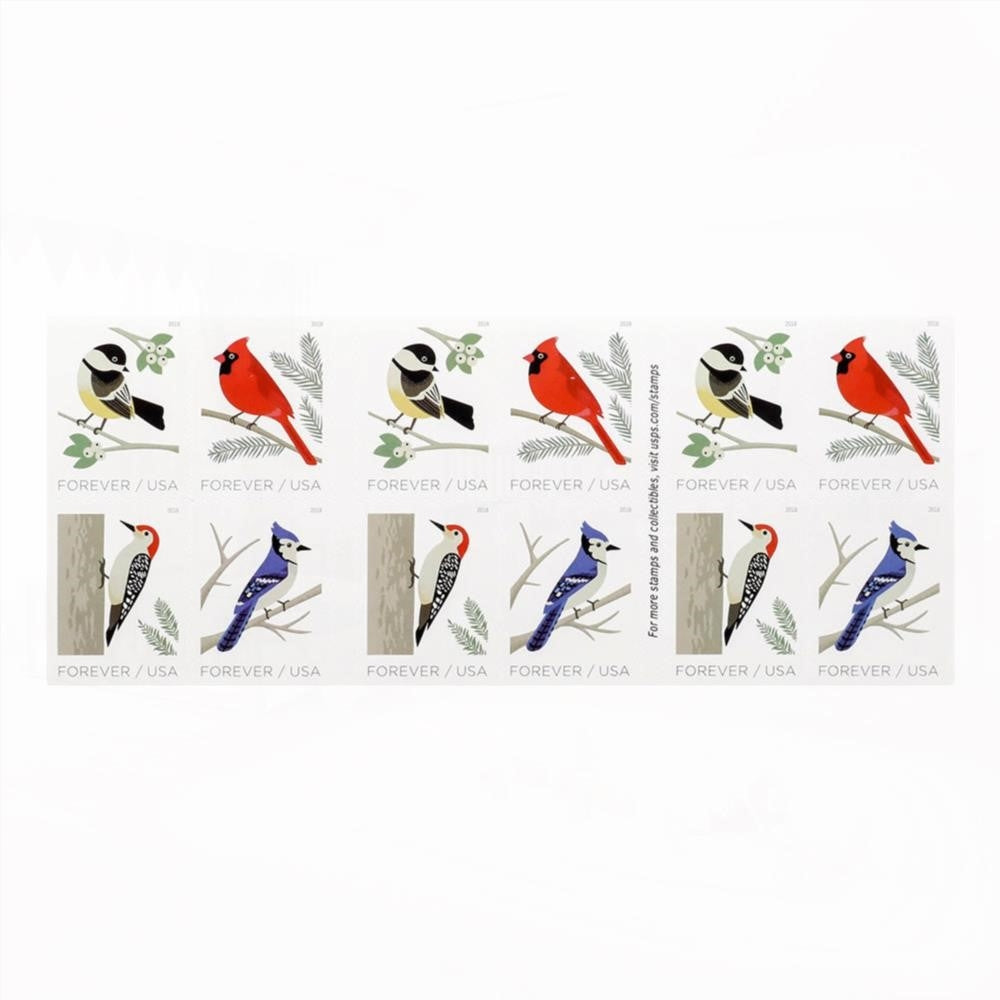 2018 US First-Class Forever Stamp - Birds in Winter