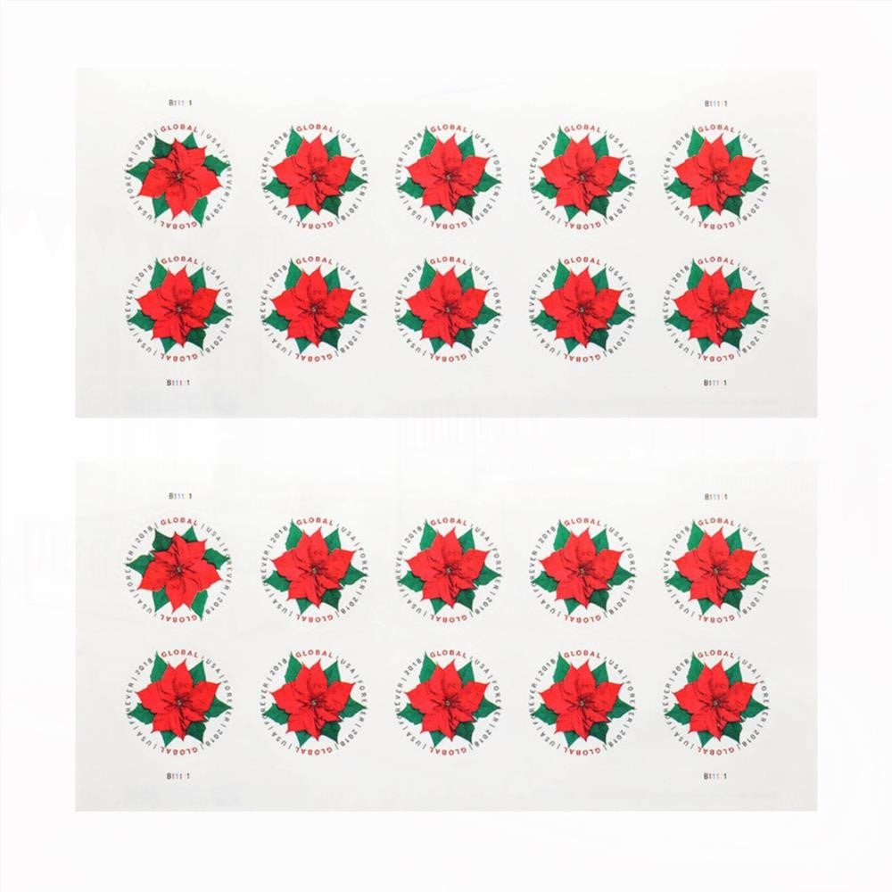 2018 US Global Poinsettia Forever Stamps