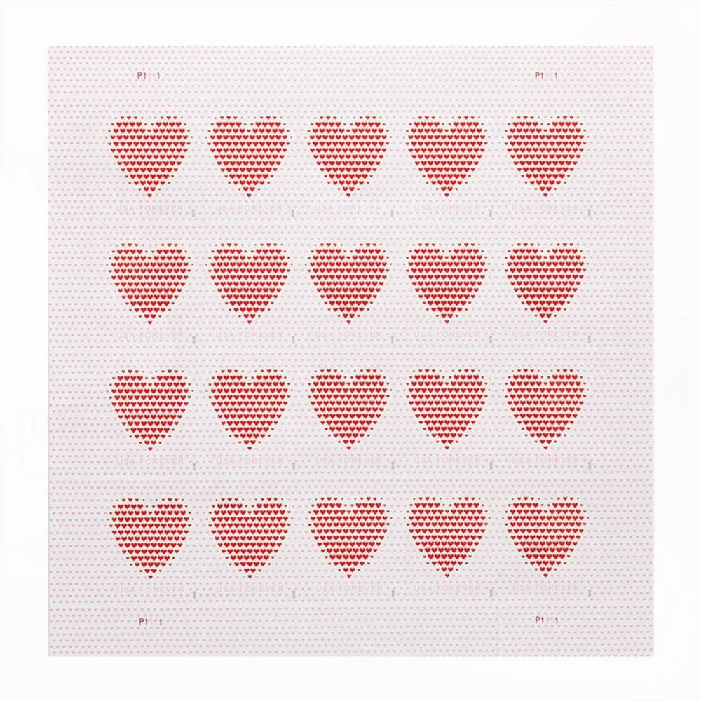 2020 US Made of Hearts Forever First-Class Postage Stamps Wedding