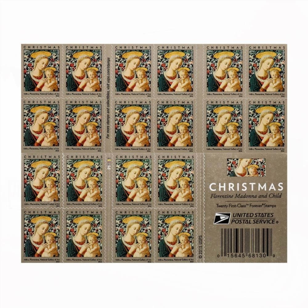 2016 US Florentine Madonna and Child Forever Stamps