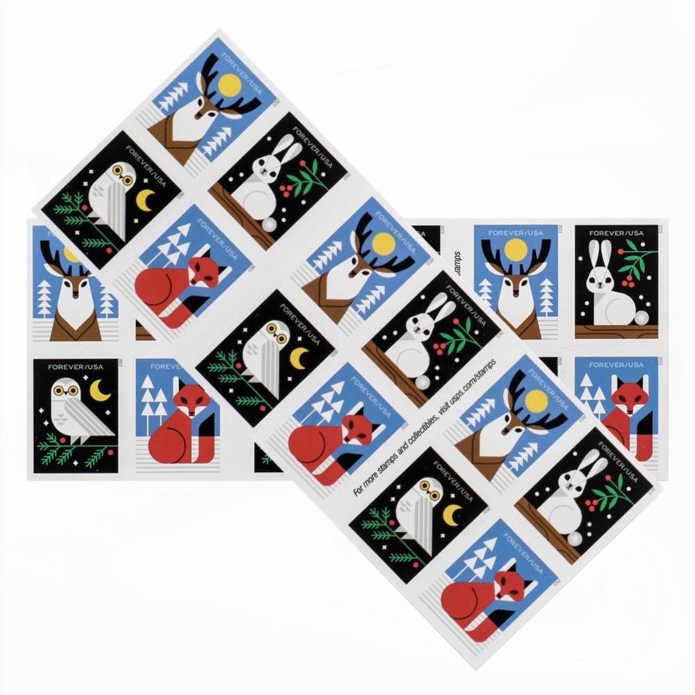 2023 Winter Woodland Animals Forever First Class Postage Stamps