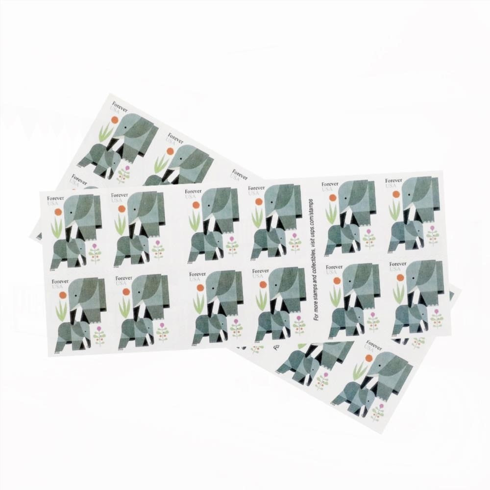 2022 US Elephants First Class Forever Stamps