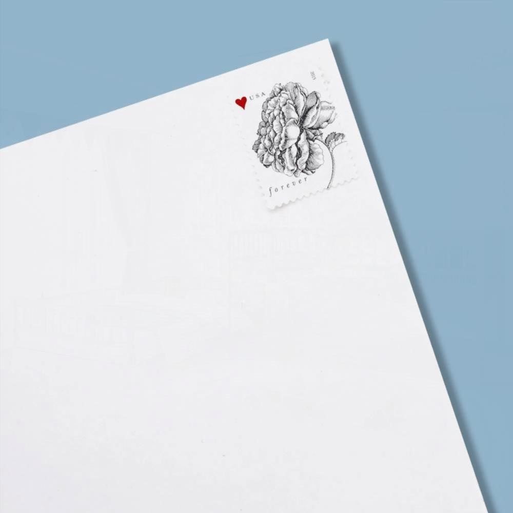 2015 First-Class Forever Stamp - Wedding Series: Engraved Vintage Rose