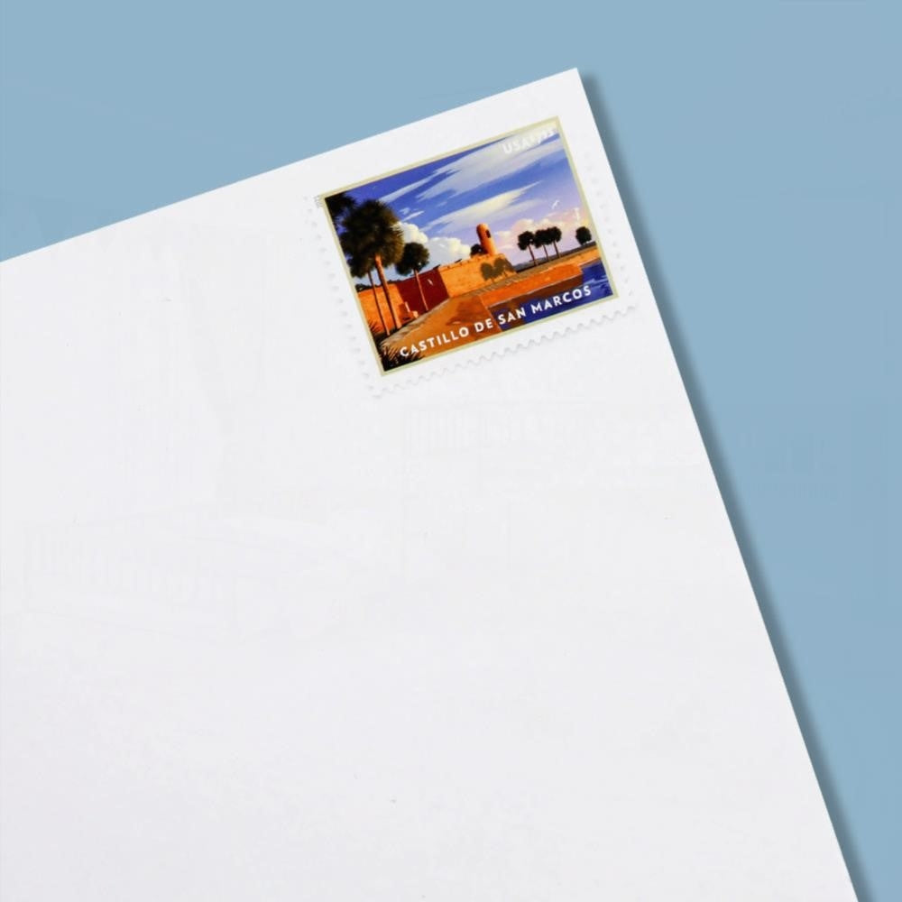 2021 US MNH Priority Mail Castillo De San Marcos Mail Pane of 4 Stamps