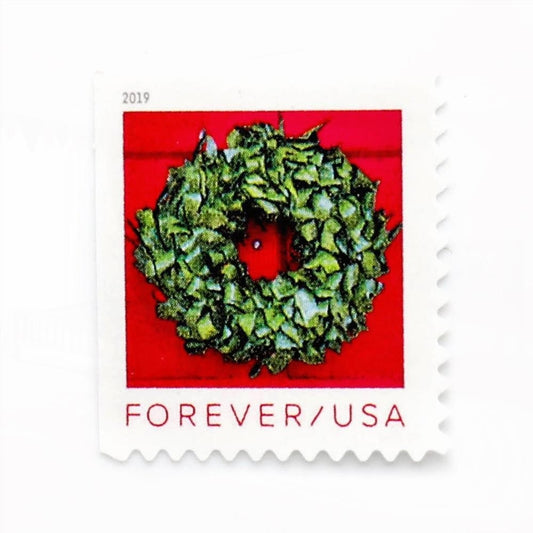 2019 US Holiday Wreaths Forever First-Class Postage Stamps