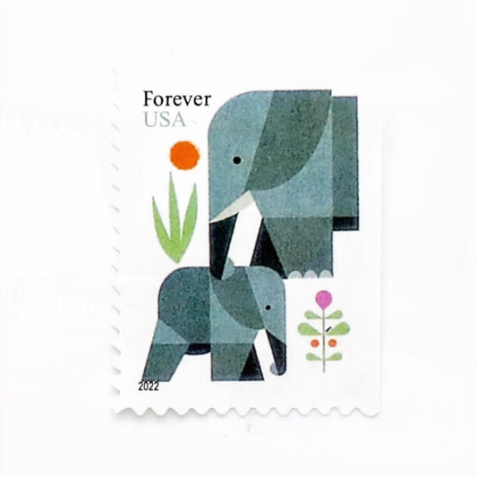 2022 US Elephants First Class Forever Stamps