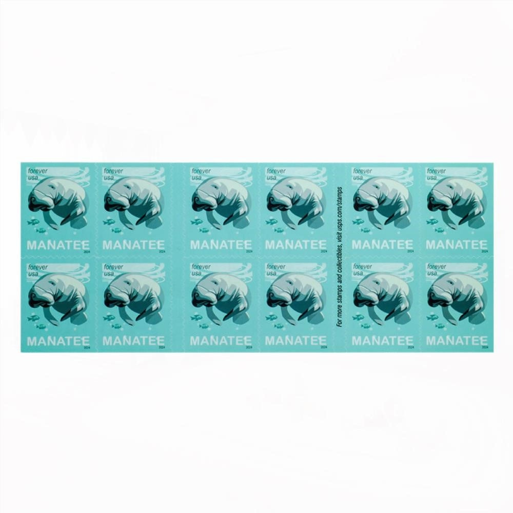 2024 Save Manatees Forever First Class Postage Stamps