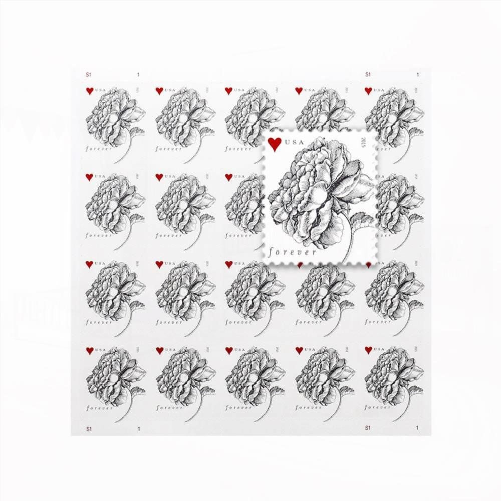 2015 First-Class Forever Stamp - Wedding Series: Engraved Vintage Rose