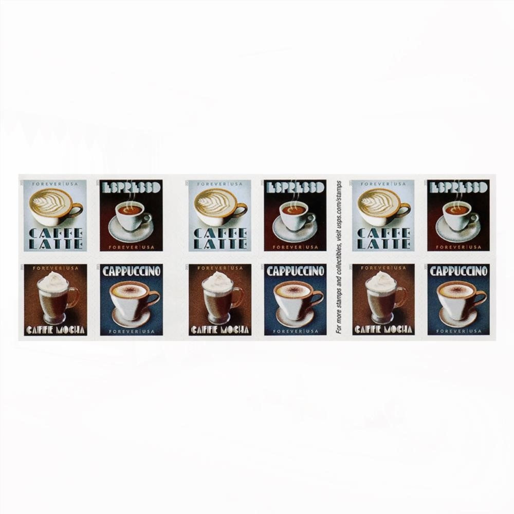 2021 U.S. Espresso Drinks Forever Postage Stamps
