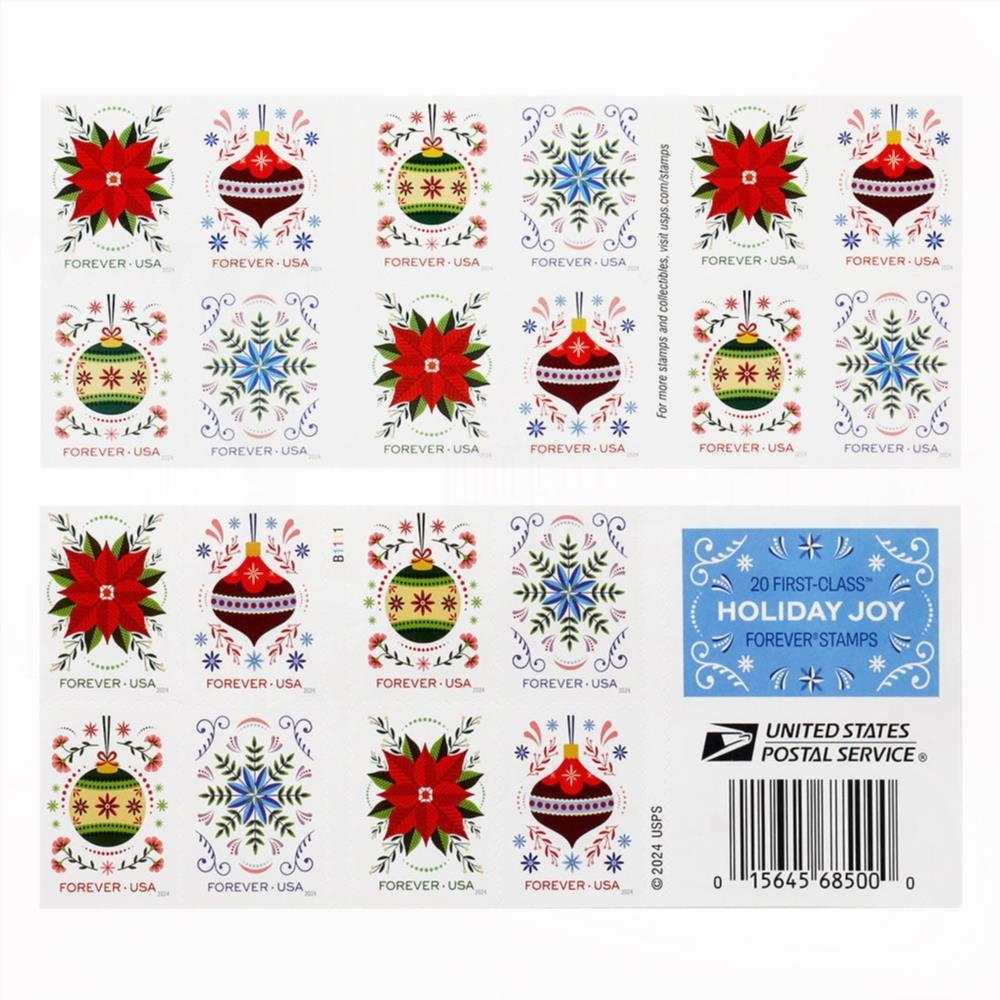 2024 US Holiday Joy First Class Forever Stamps