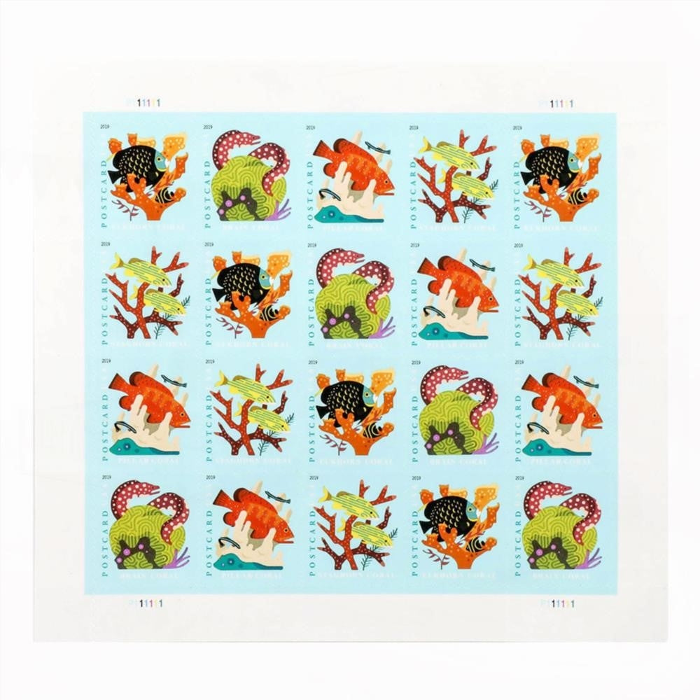 2019 US Coral Reefs Postcard Stamps