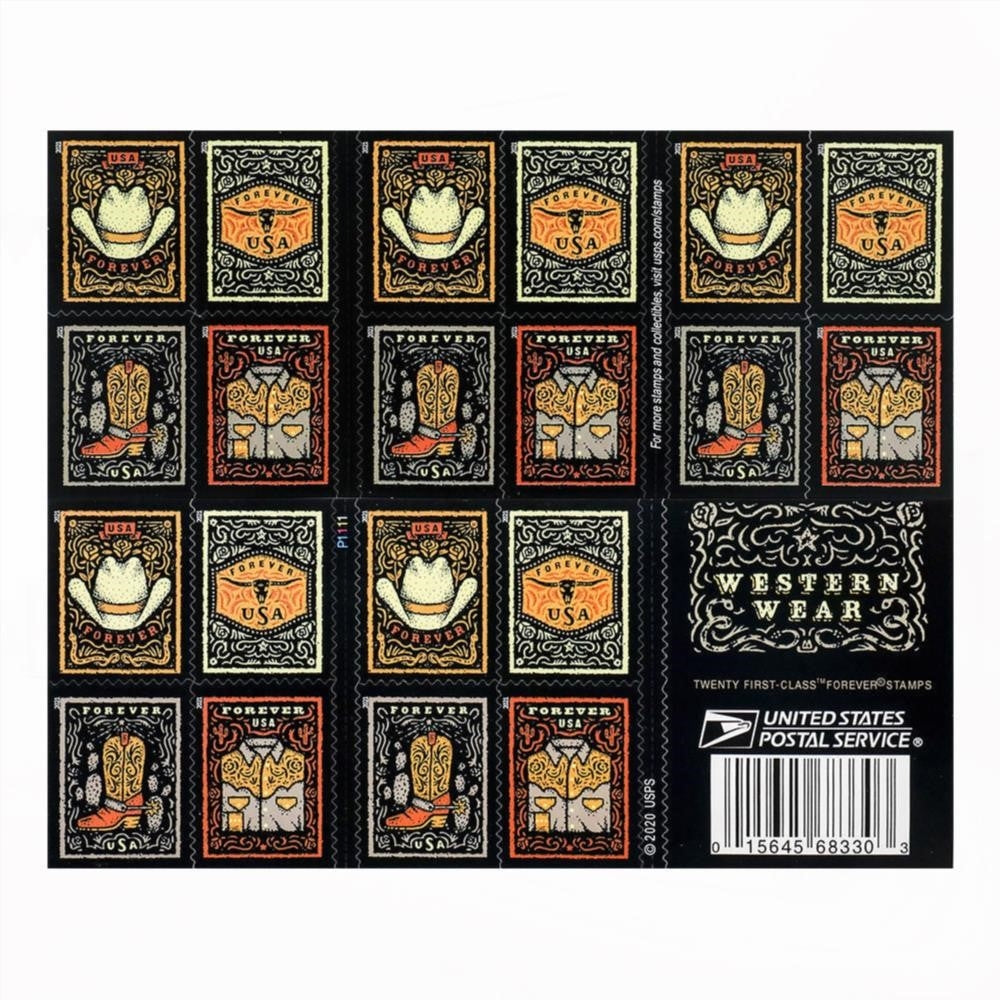2021 First-Class Forever Stamps - Western Wear